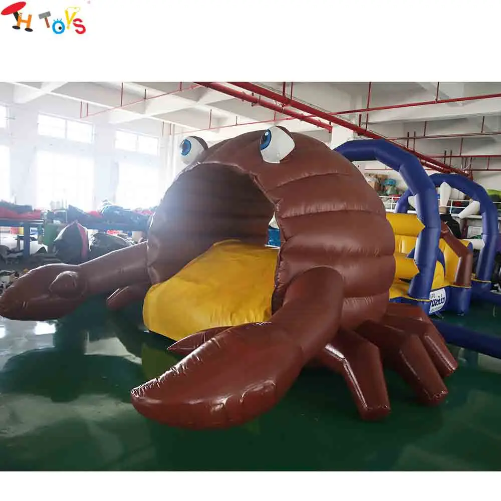 7m Long Inflatable Water Obstacle Run for Swimming Pool Lobster Crab Big Mouth Inflatable Sport Game view 2