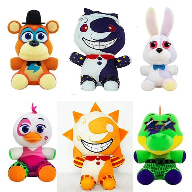 2022 New Sundrop FNAF Anime Figurine Final Boss Action Figure Clown Doll Sun Doll Cartoon Character  Plush Toy Game Dolls Gift