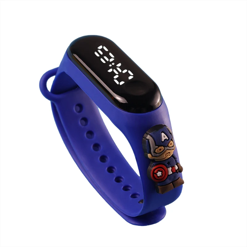 Miniso Anime Cartoon Marvel Capitan America Iron Man Hulk Spider-Man Bambini Orologi elettronici impermeabili con display a LED digitale