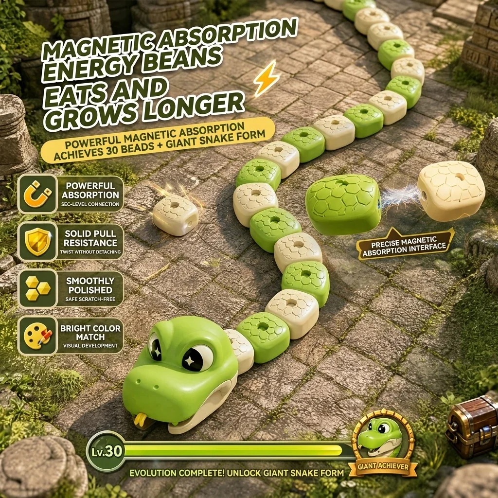 2.4G RC Greedy Snake Toy, Interactive Growing Battle Game, Remote Control Electronic Pet Toy for Kids Boys Birthday Gift