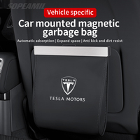 For Tesla Model 3 Model Y Model S Model X Car Garbage Bag Led Light Magnetic Seat back Hanging Storage Bag Trash can Accessories