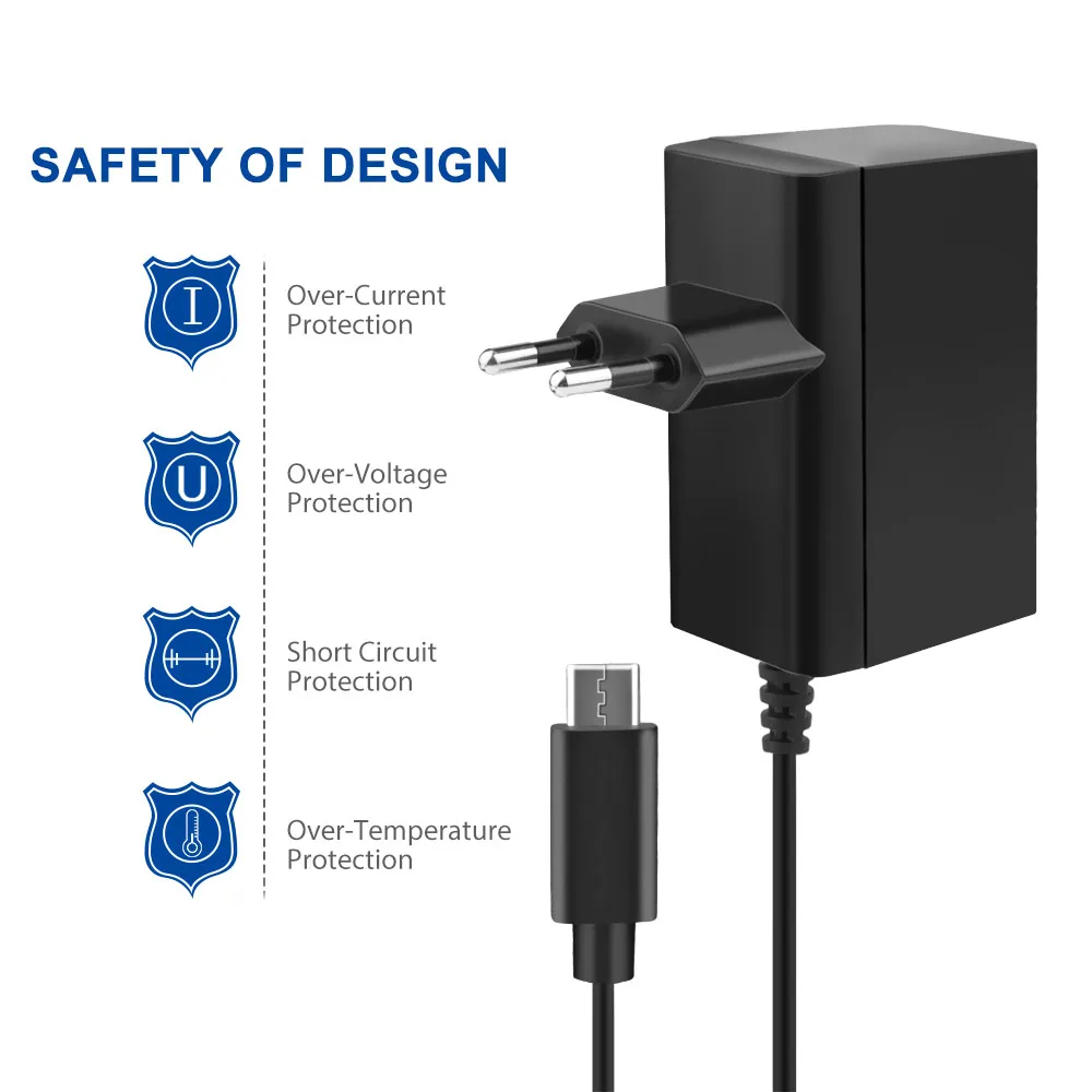 AC Adapter Charger for NS Switch/Switch OLED/Switch Lite Fast Charging 15V 2.6A Supports TV Mode &Pro Controller