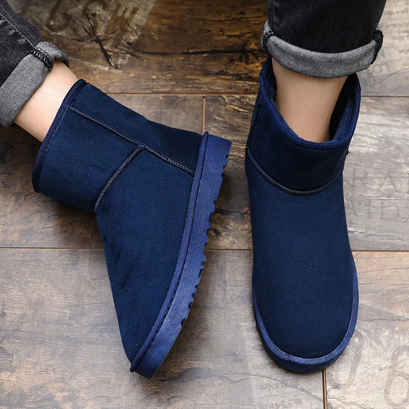 Large Size 49 Snow Boots For Men Women Platform Warm Plush Men\'s Winter Boots Slip-on Ankle Boots Men Botas Para Hombre