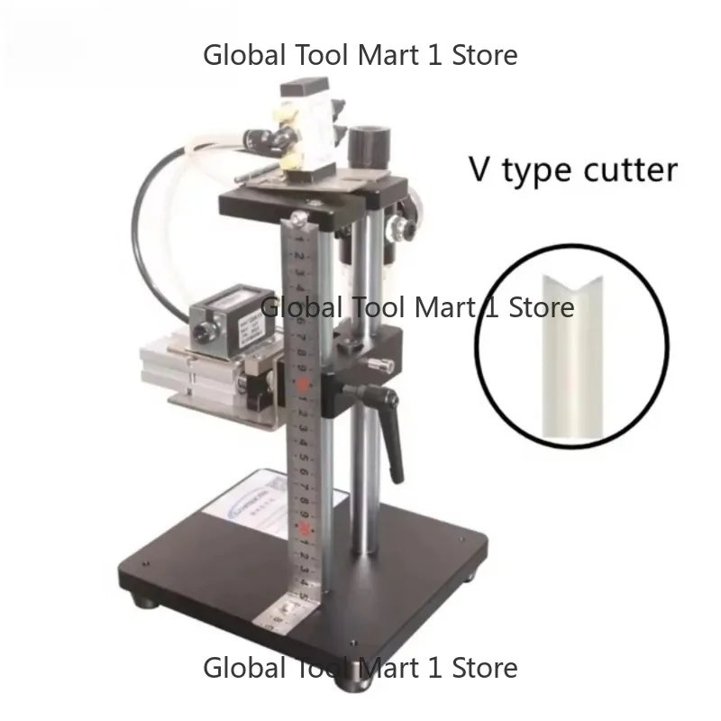PV-C P-ET Tub-e Cutti-ng M-achine Se-mi-Auto-matic Pr-ecision Len-gth Cutt-er for Per-fume Dip P-ipe