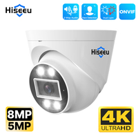 Hiseeu H.265 4K 8MP POE IP Camera Outdoor Two Way Audio Dome Indoor CCTV Home Security Wide Angle 2.8mm 5MP Camera XMEye Onvif