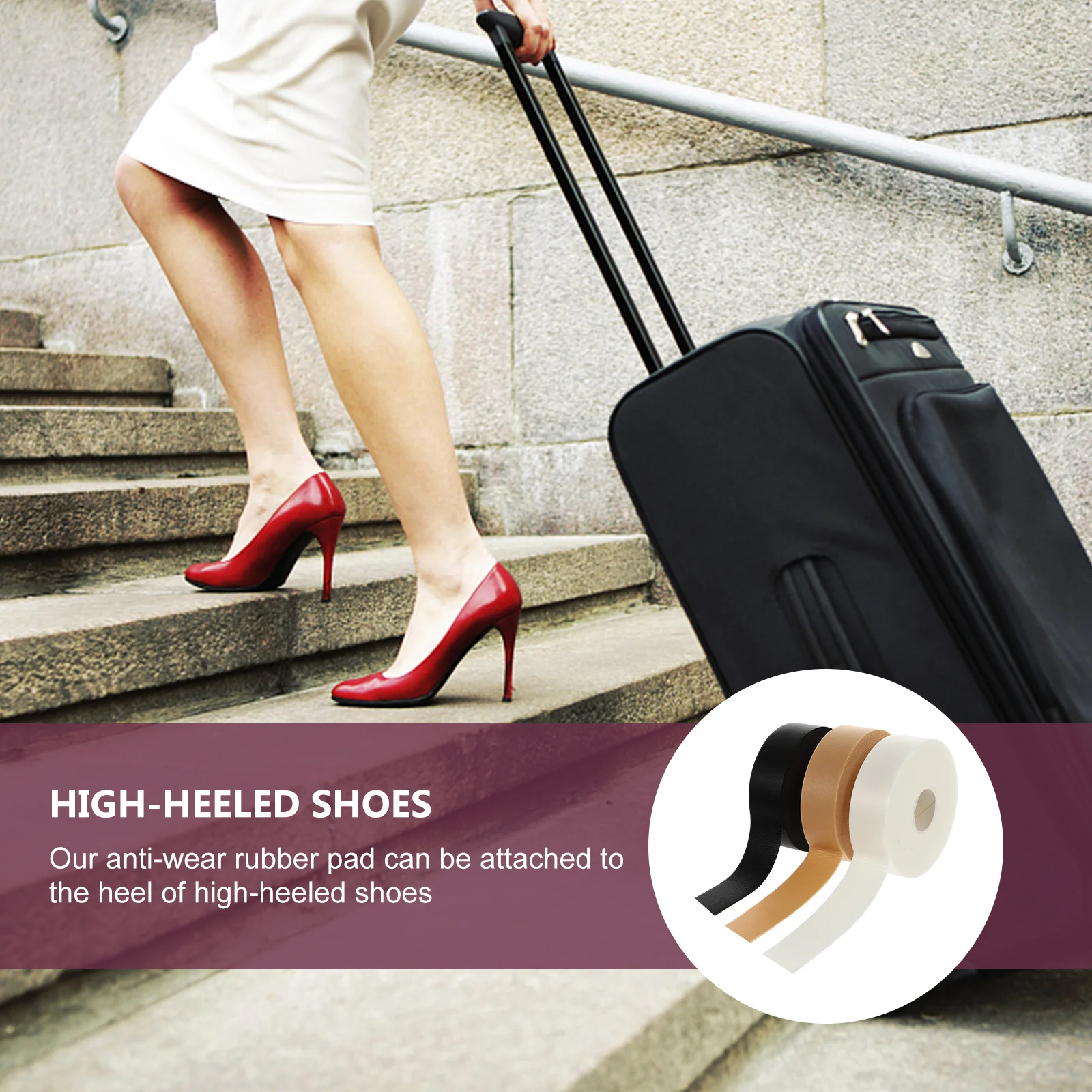 

6 Pcs Shoe Pads Anti-wear Foot Stickers Heel Grips Non-slip Pastes High-heeled Shoes Patch Protection Miss