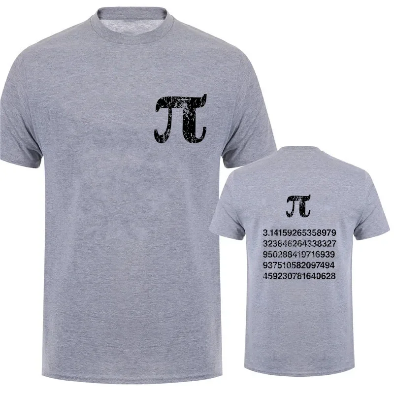 Vintage Pi Number T-Shirt Pi Math Geek Gift Men T Shirt Funny Tshirt Oversized Tees Tops Short Sleeve Men Tshirt Clothing