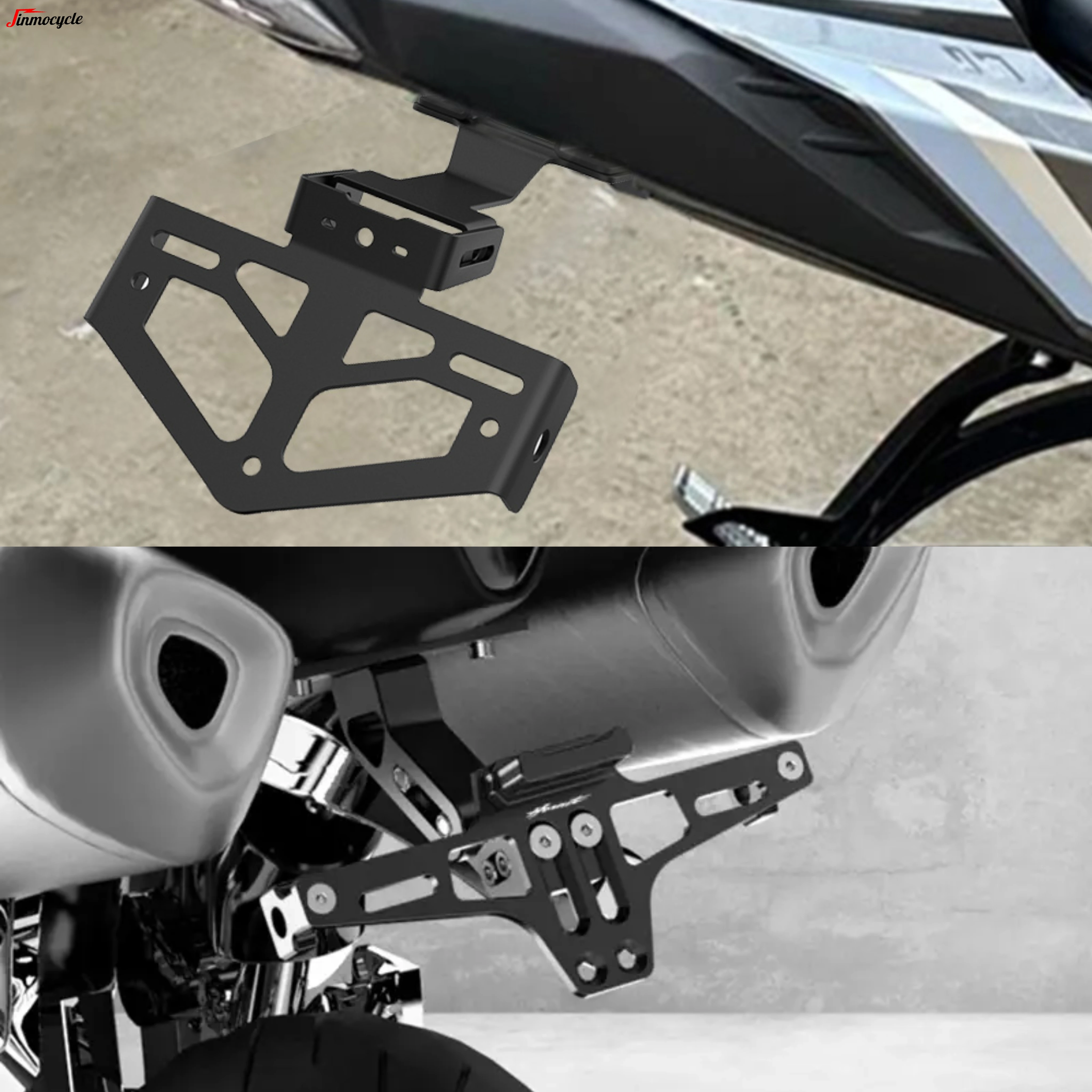 For QJMOTOR SRT 800/800X/800SX/800 SRT 2023 2024 Adjustable License Plate Holder Bracket Rear Tail Tidy Fender Eliminator Kit