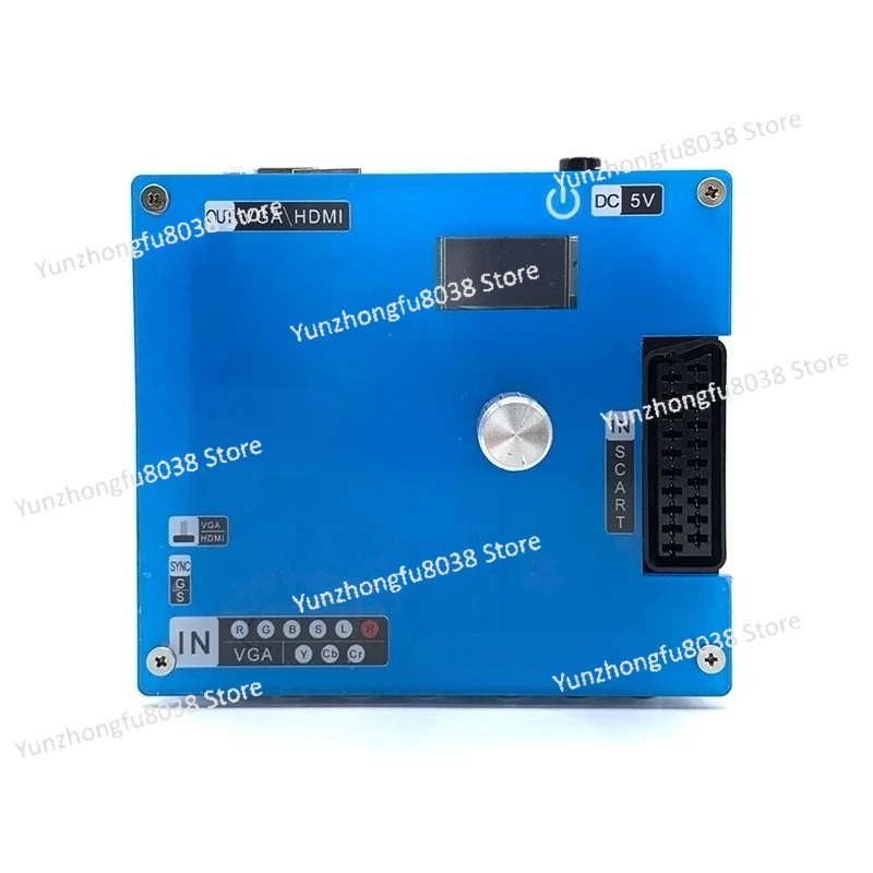 لعبة التحكم الجديدة في المحول، جهاز ترانسكودر الفيديو VGA Scart Ypbpr إشارة إلى VGA HD Upscalers