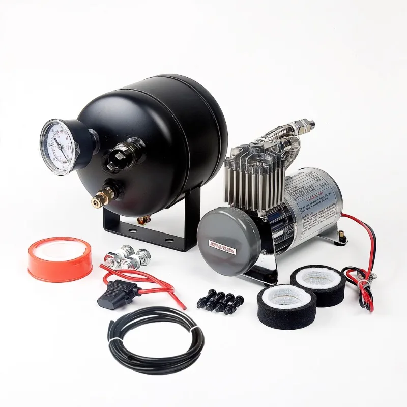 12V Car Modification Automatic Start-stop Suspension Air Pump Set 2L Air Horn Car Tire Air Motor Pressure