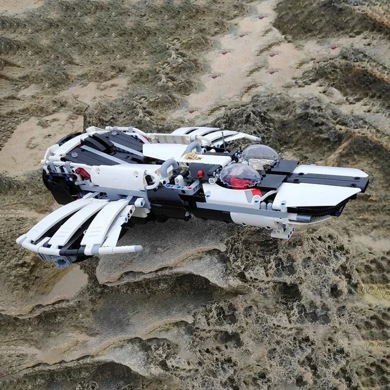 Blocs de construction Moc, modèle de croiseur spatial classique, briques technologiques, avion de Science-Fiction, jouets de bricolage pour enfants