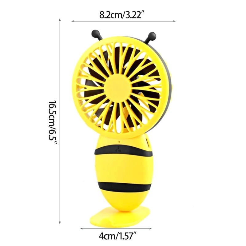 Quạt để bàn mini 3 tốc độ dễ thương Quạt làm mát cầm tay Tiếng ồn thấp Quạt cá nhân cho phòng ngủ Cắm trại ngoài trời Du lịch Dễ