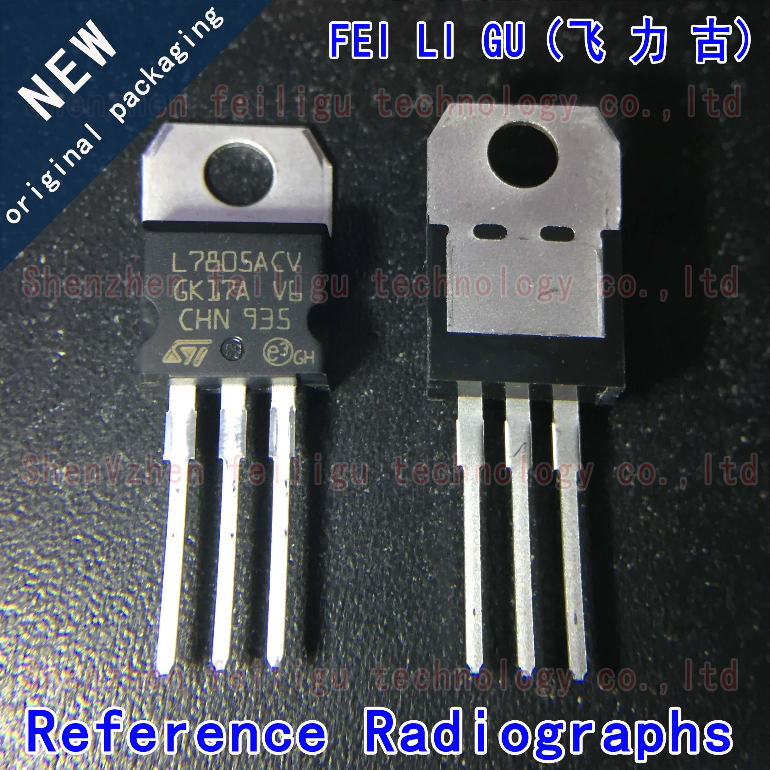 10~100PCS 100% New original L7805ACV L7805 package:TO-220 plug-in input 35V output 5V 1.5A linear regulator chip