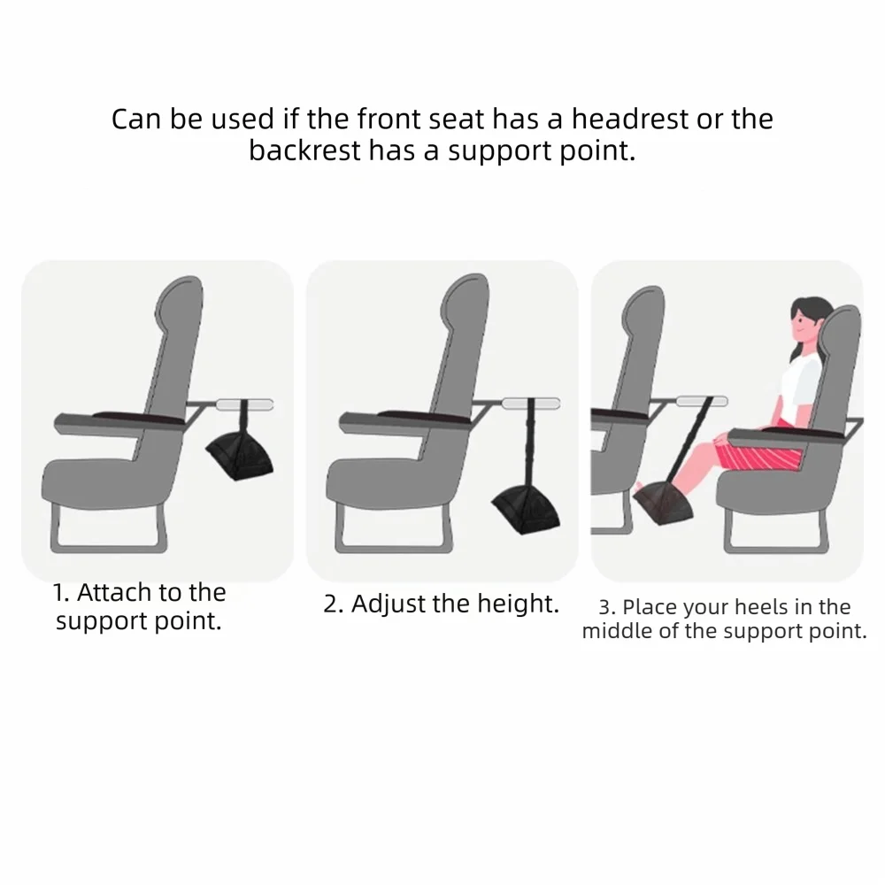 Wear-resistant Waterproof Travel Foot Rest Adjustable Foldable Hanging Foot Pad Easy To Clean Comfortable Leg Comfort Mat