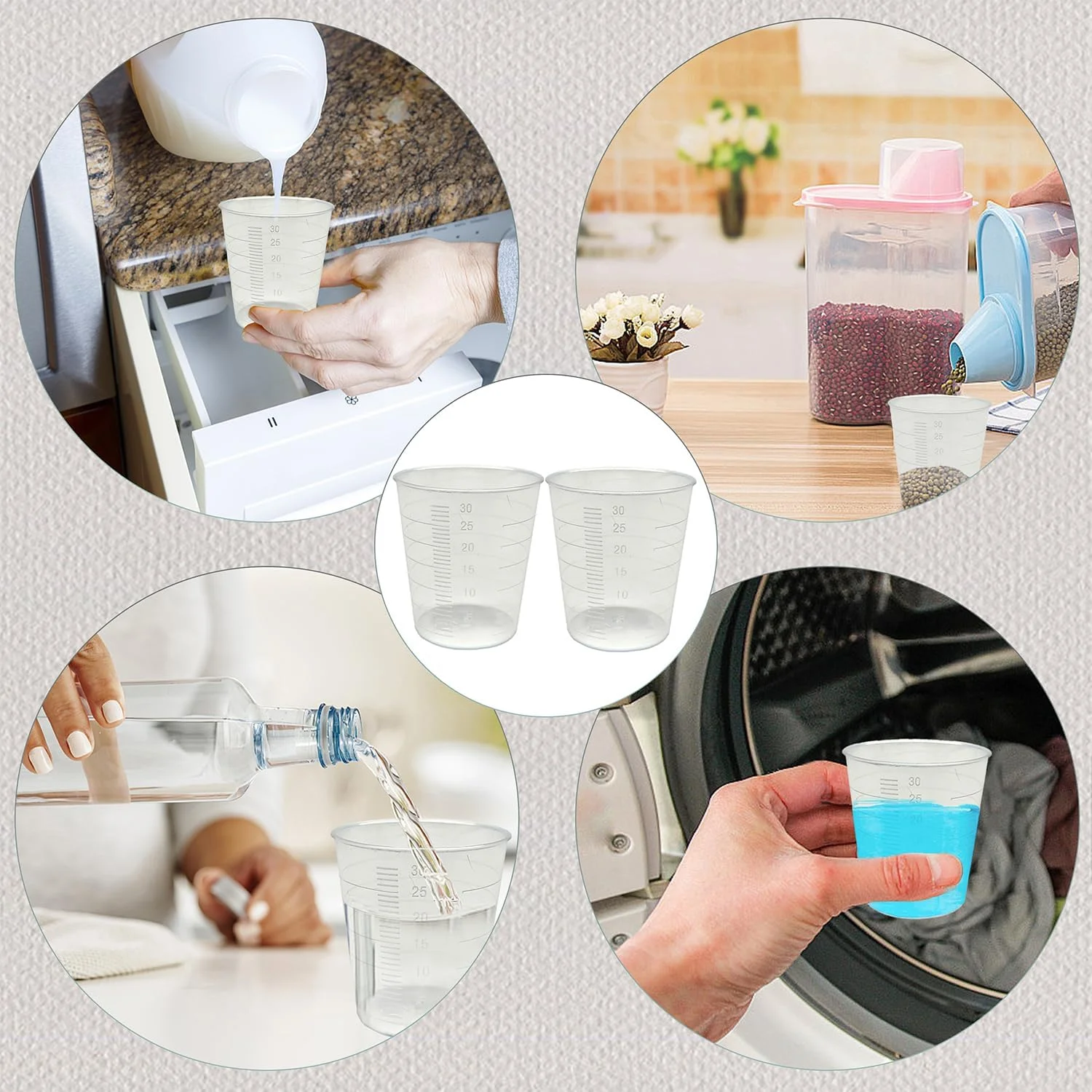 20pc 30ml Clear Plastic Liquid - Resin Mixing Cup ulasan dan harga