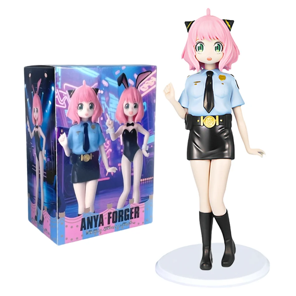 Figurine d'anime espion × famille, lapin fille, uniforme de police, Anya Forger, collection de modèles d'action, décoration de table, cadeau d'anniversaire, 19-22cm