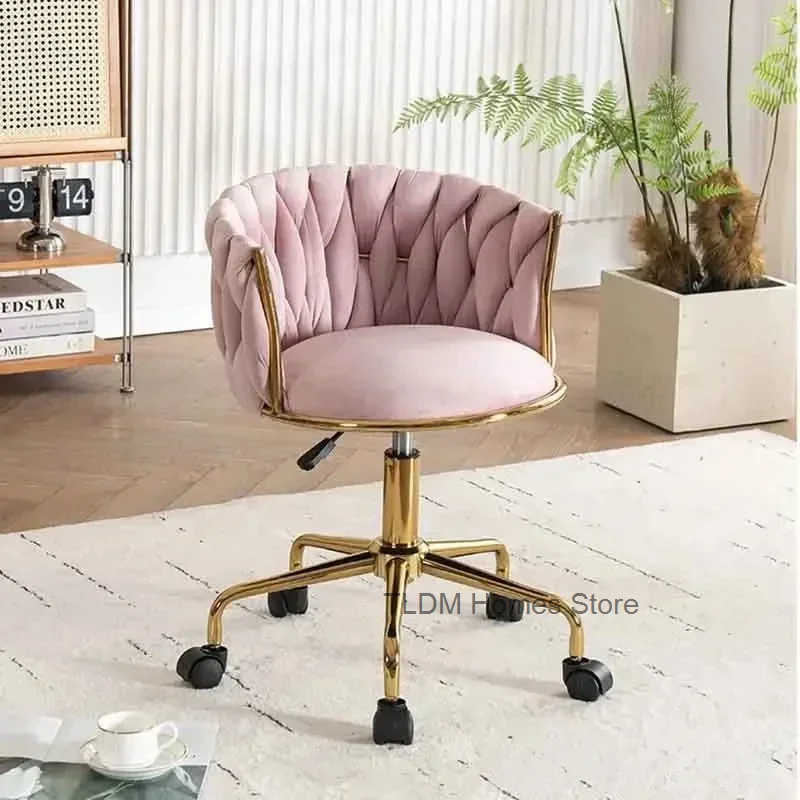 Home Girls Bedroom Makeup Chair, Comfortable for Long Periods of Time Grace Living Room Backrest Lift Swivel Chair JQM Furniture