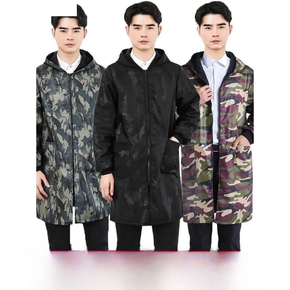 

Утепленная зимняя куртка из флиса для мужчин, ветрозащитная, водонепроницаемая, в корейском стиле, больших размеров, промышленная защитная одежда