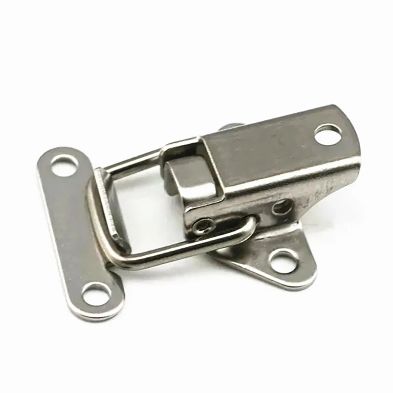 Stainless Steel 304 Toolbox Locking Latch Hasps Metal Toggle Catch Clasp Box Loaded Hinges Furniture Hardware Accessories