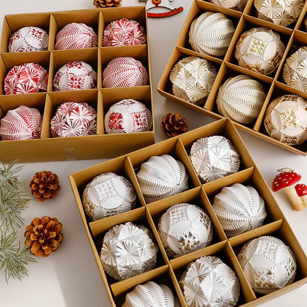 

9/16 шт. 6/8 см Рождественский шар Набор украшений Красочные украшения для праздничных елок Украшения для рождественской вечеринки