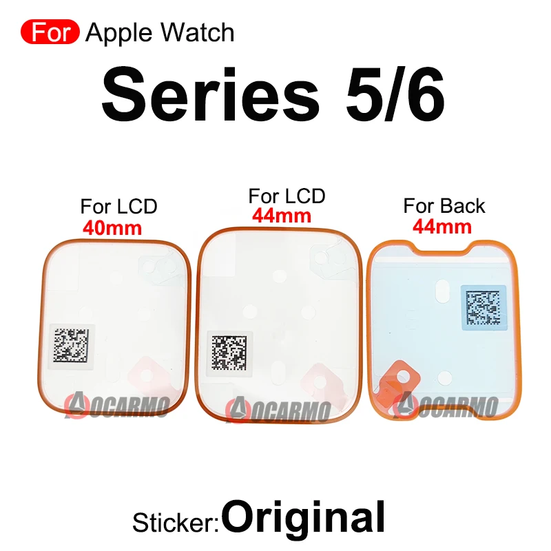 Front LCD Screen Sticker And Back Cover Sticker Glue For Apple Watch Series 5 6 40mm 44mm