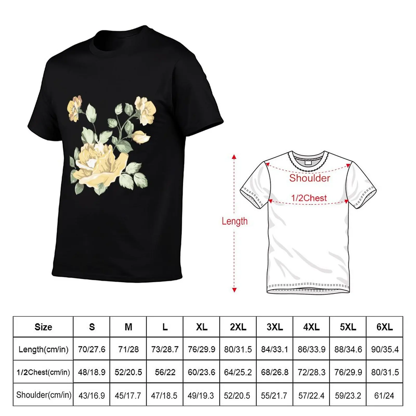 Vintage t funny designer flower for shirts yellow graphic t man man T-Shirt shirt watercolor