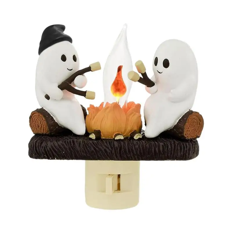 

Halloween Ghost Campfire Nightlight 2024 Bonfire Flickering Nightlights Halloween Ghost Fire Dusk Indoor Night Lights For Room