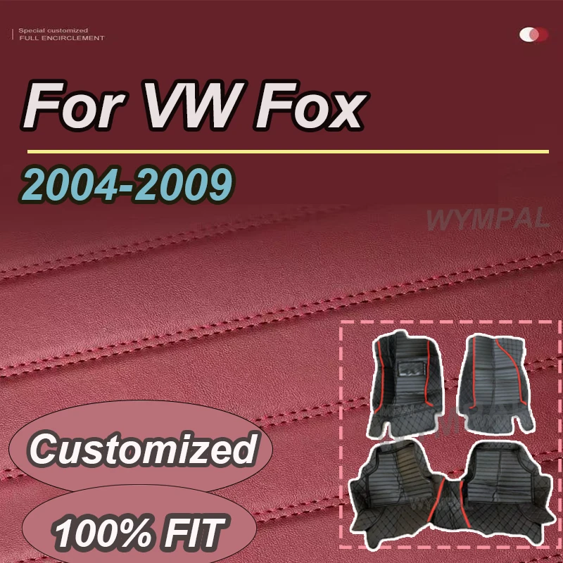 

Роскошный автомобильный коврик из искусственной кожи по индивидуальному заказу для VW Fox 2004, 2005, 2006, 2007, 2008, 2009,