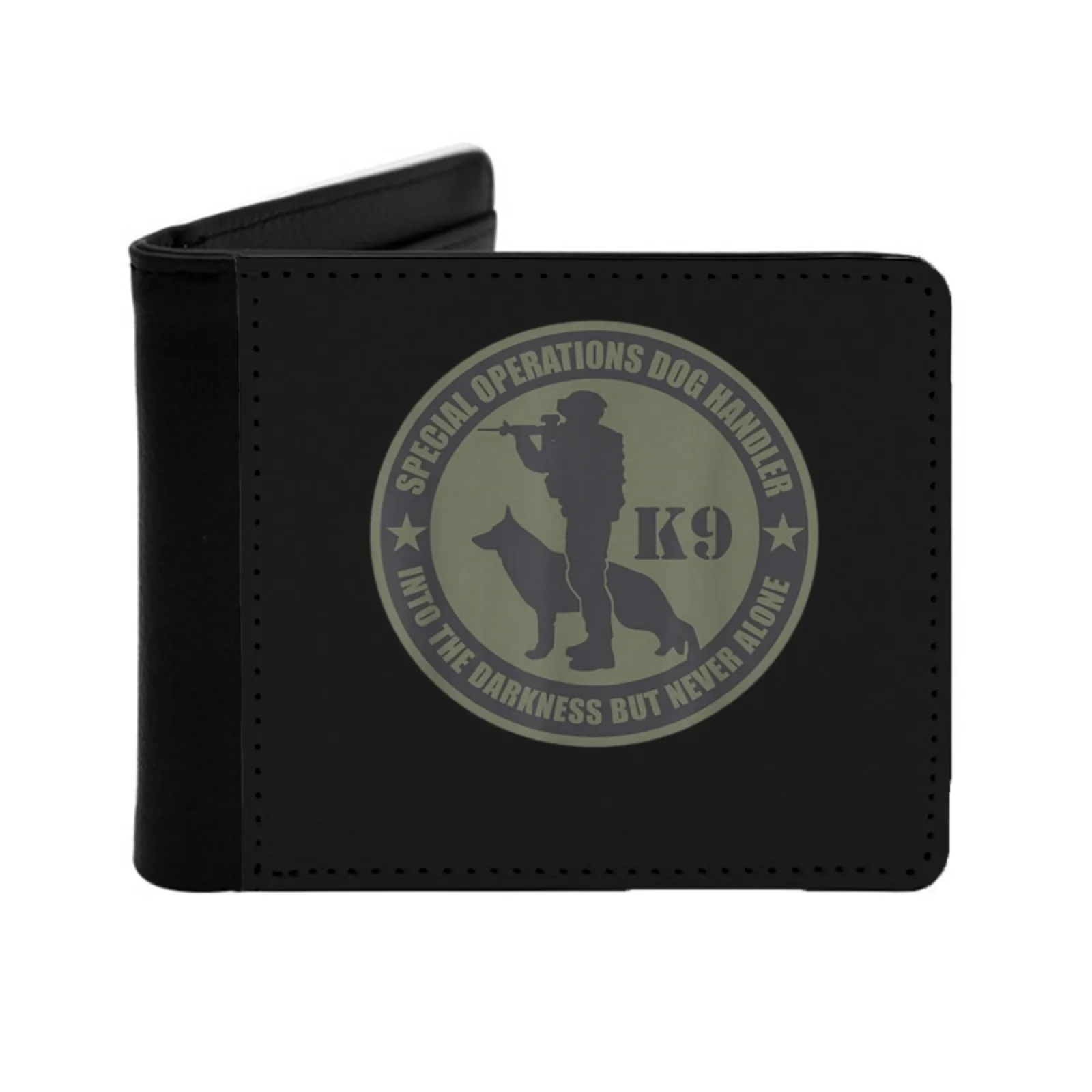 

K9 Special Operations Dog Handler Personalized Men's Leather Wallet Card Money Bag Pu Leather Wallet K9 Dog German Shepherd