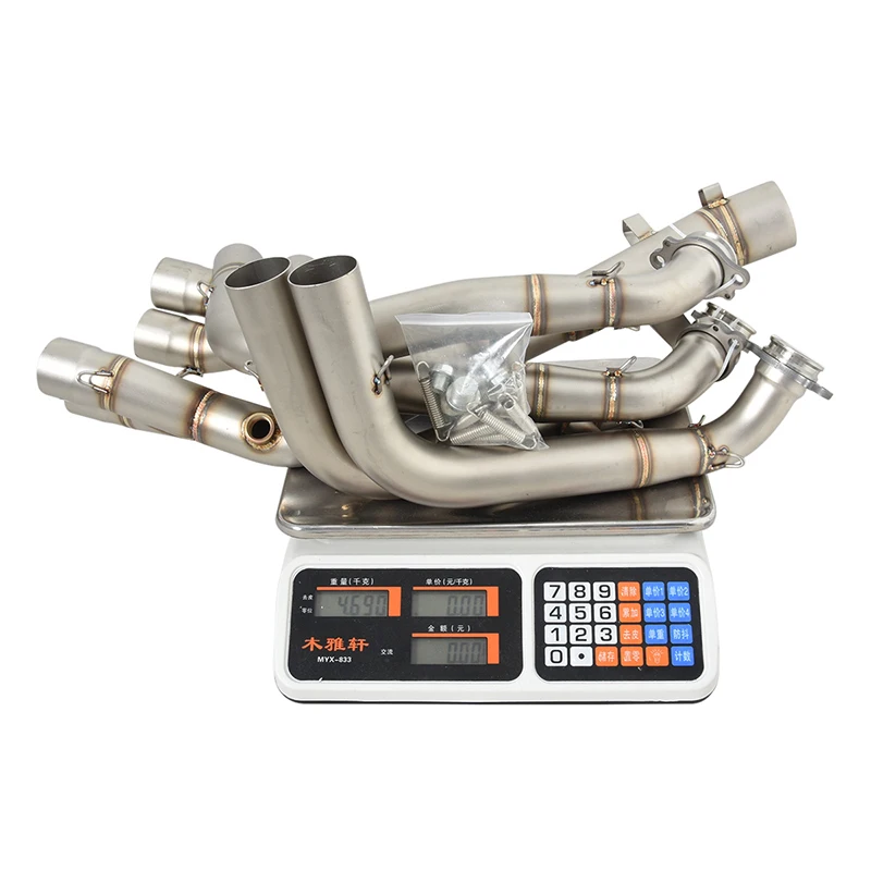 Sistem Knalpot Sepeda Motor Stainless Steel Pipa Penghubung Depan Peredam Suara Dengan DB Killer Untuk BMW S1000XR 2020-2023