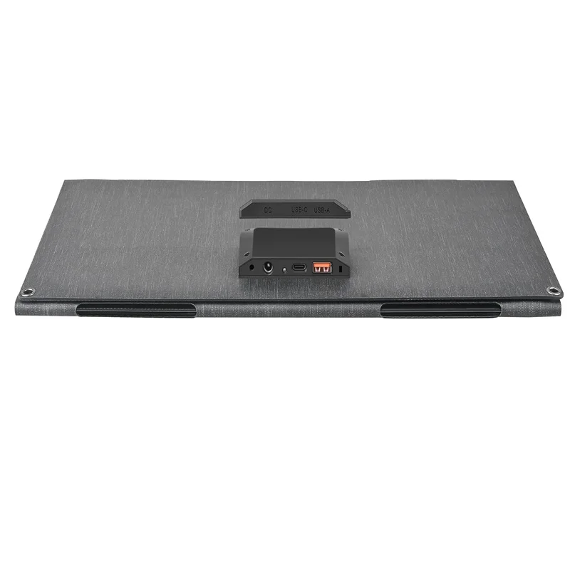 Carregador de painel solar dobrável leve 60W ETFE 23% de eficiência Carregador de telefone de carregamento rápido para viagens ao ar livre, caminhadas, acampamento