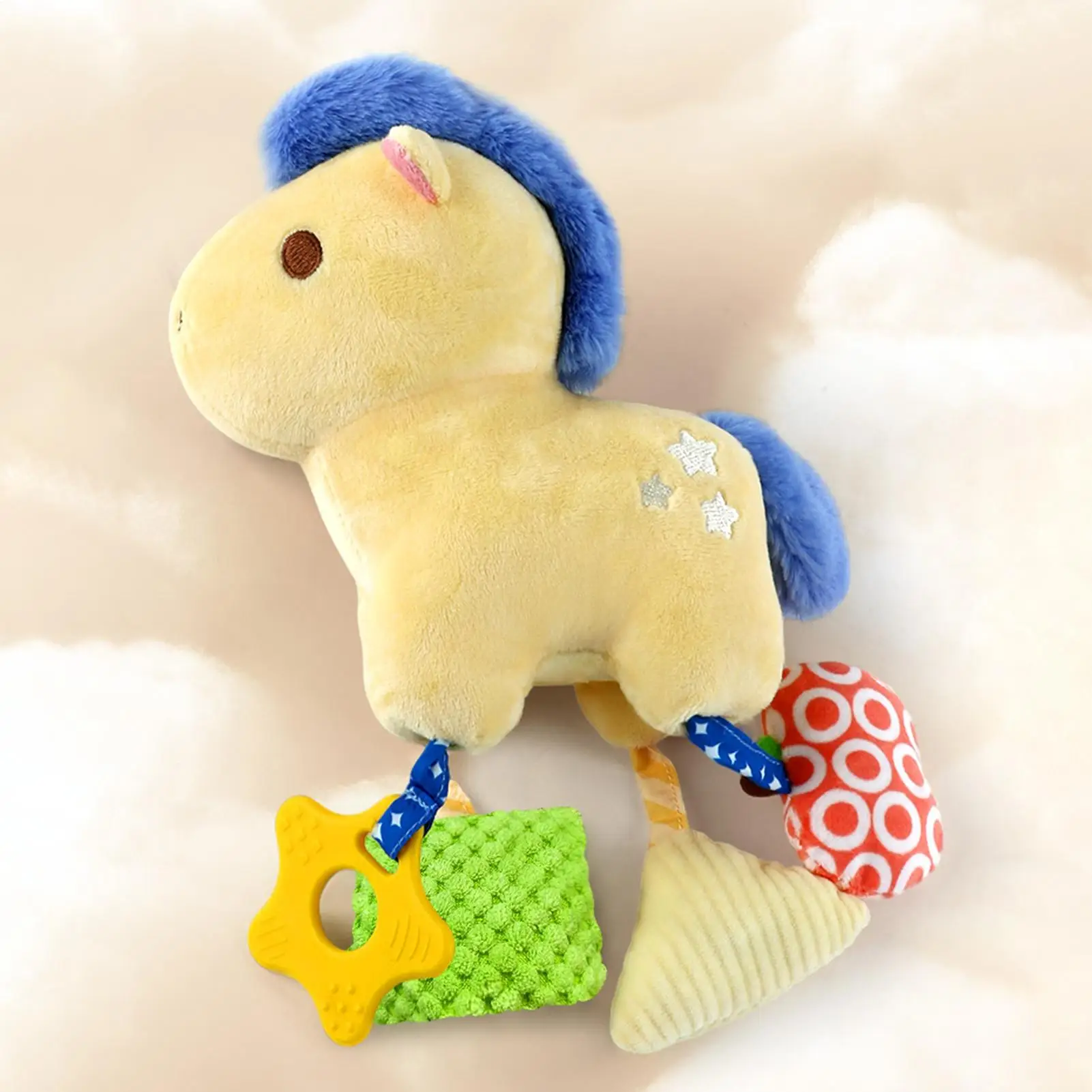 

Crib Mobile Chinese New Year Horse Child Teether Kids Soothing Bed Bell for Boys Girls Nursery Home Travel Stroller Car Road