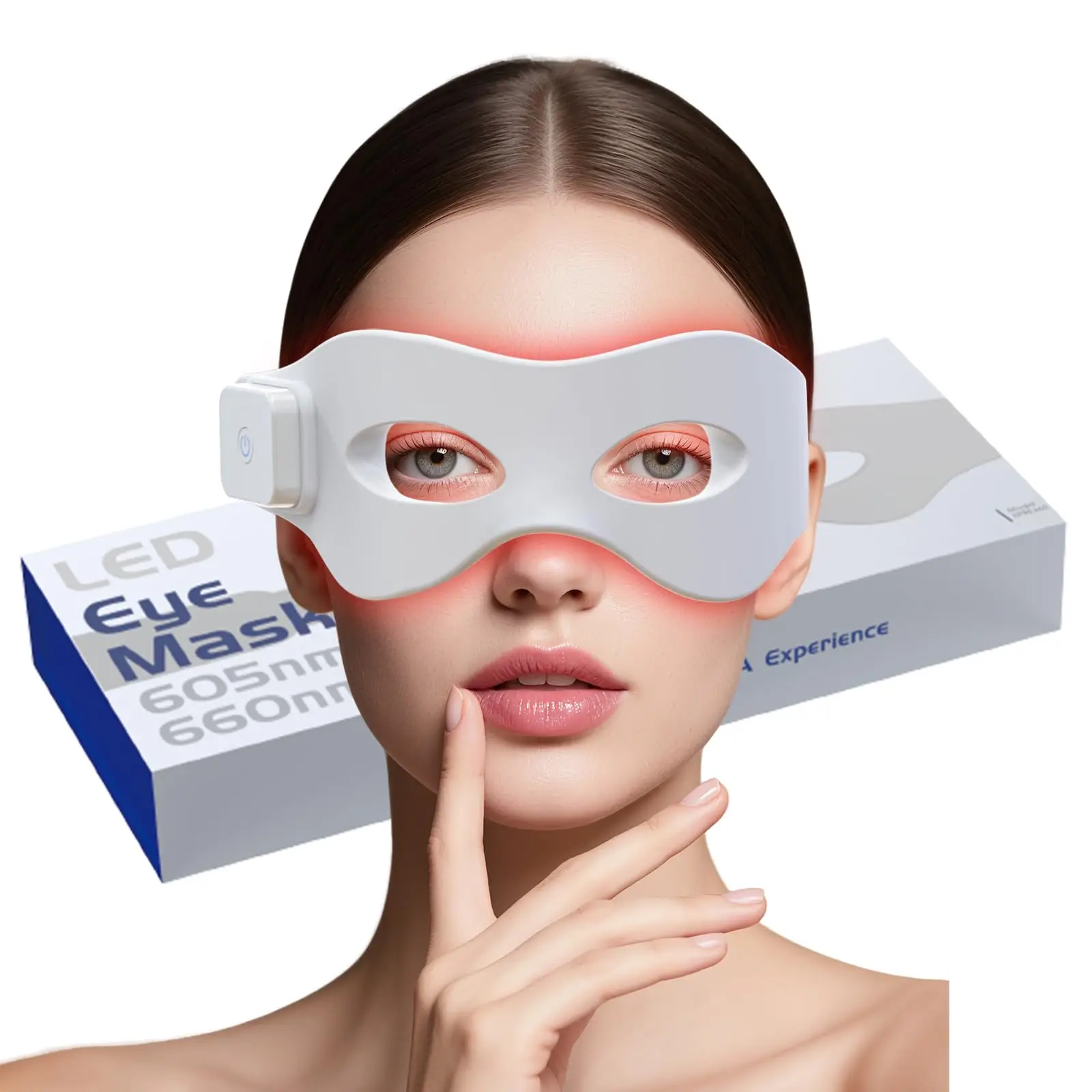 

3D-массажер для глаз с красным светом и EMS, 4 режима, 605-830 нм, для удаления мешков под глазами, морщин, усталости глаз, расслабляющий уход, косметический аппарат