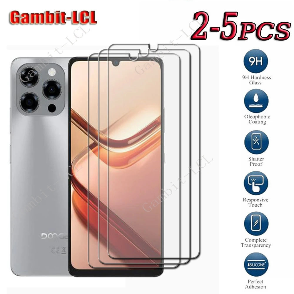 2-5PCS 9H HD Original Tempered Glass For Doogee Note 58 Pro 6.75" Note58 58Pro Note58Pro Screen Protective Protector Cover Film