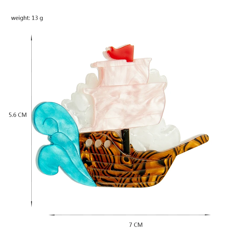 YAOLOGE Trendy Cartoon Rainbow Clouds Acrylic Brooches For Women Kids Lovely Mask Badge Lapel Pins Fashion Party Jewelry Gifts