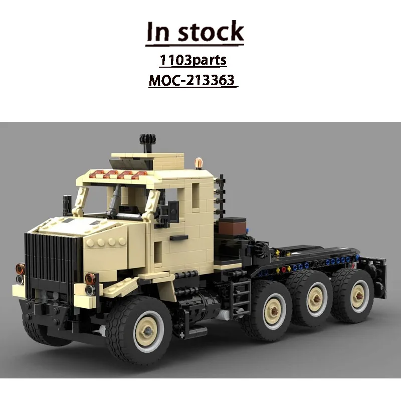 

MOC-213363 New Classic Military Semi-Truck Building Block Model 1103 Parts Boys Children's Birthday Christmas Toy Gift