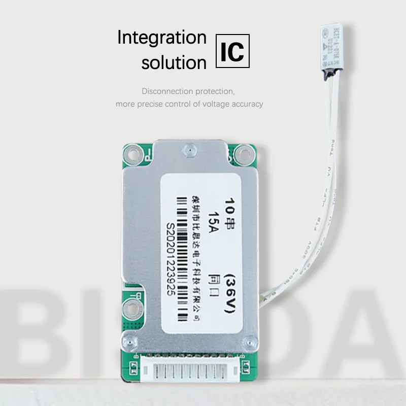 Bisida 10S 36V BMS 10A/20A Li-ion ładowarka akumulatorów litowych płyta ochronna z monitorowanie temperatury dla akumulatora 18650