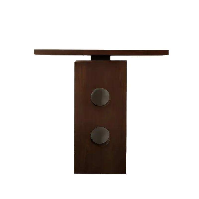 طاولة مدخل من الخشب الصلب على طراز العصور الوسطى B & B مكتب عرض جدار الفندق وممر وابي Safeng ومنصة مدخل سجل المنزل