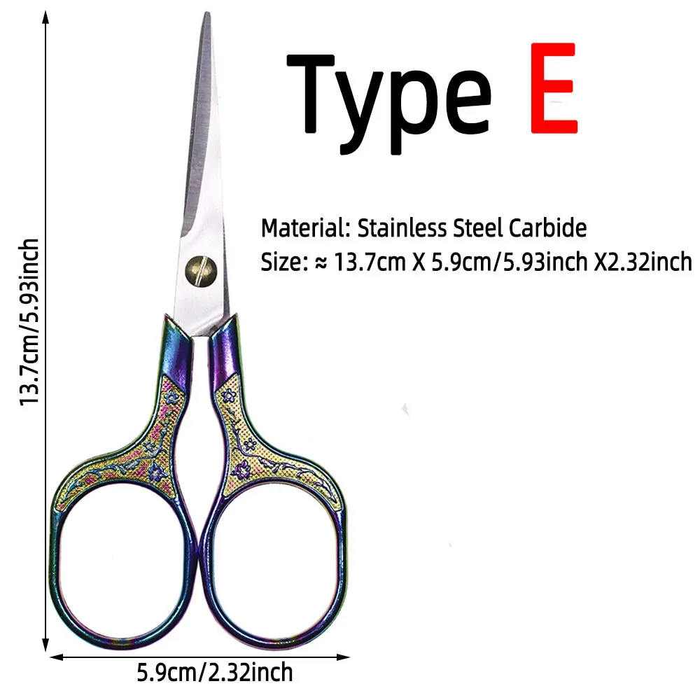 ICERIO 1pc Stainless Steel Scissors Fly Tying Tool Synthetic Fiber Thread Yarn Feather Hair Cutter Fishing Tackle