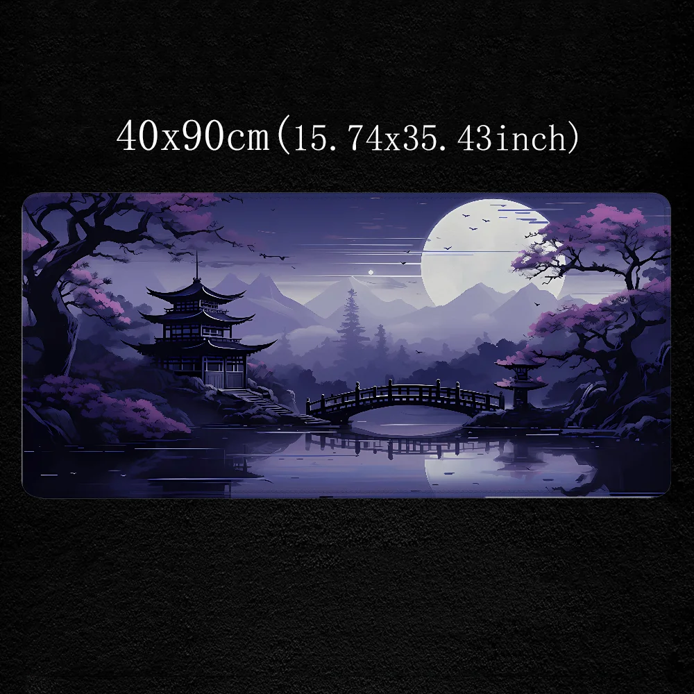 PURPLE JAPAN Mousepad Anime Gaming Mouse Pad Mat Keyboard Gamer Desk Accessories Office Computer Table Large Mats Pc Xxl Mause