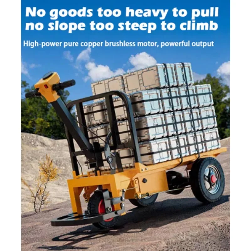 Electric Flat Cart Multifunctional Industrial Cargo Transport Tricycle Warehouse Logistics Storage Handling (customized)