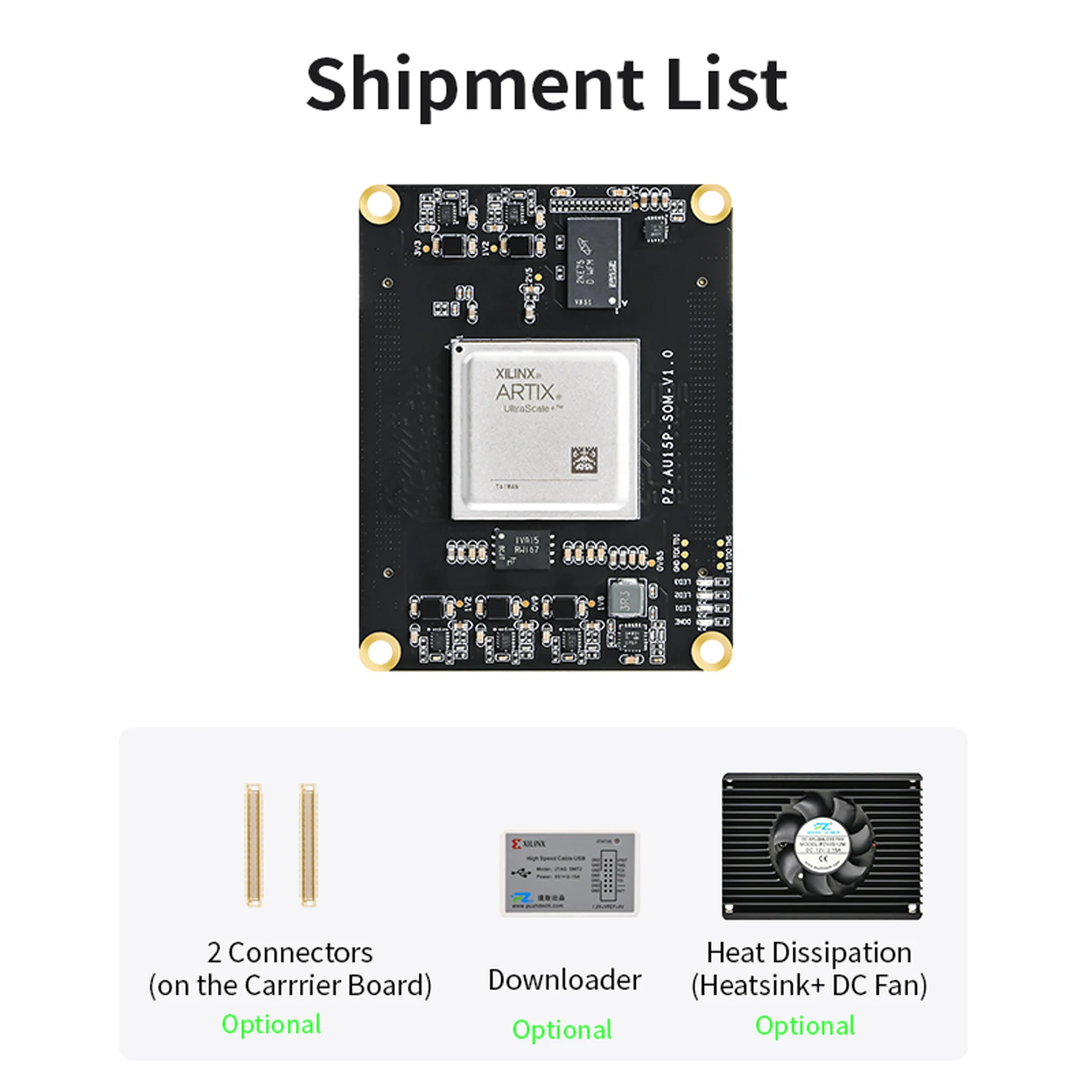 Puzhi AU15P AU20P-SOM FPGA Core Board Xilinx Artix UltraScale+ XCAU15P XCAU20P FPGA Development Board Industrial Grade