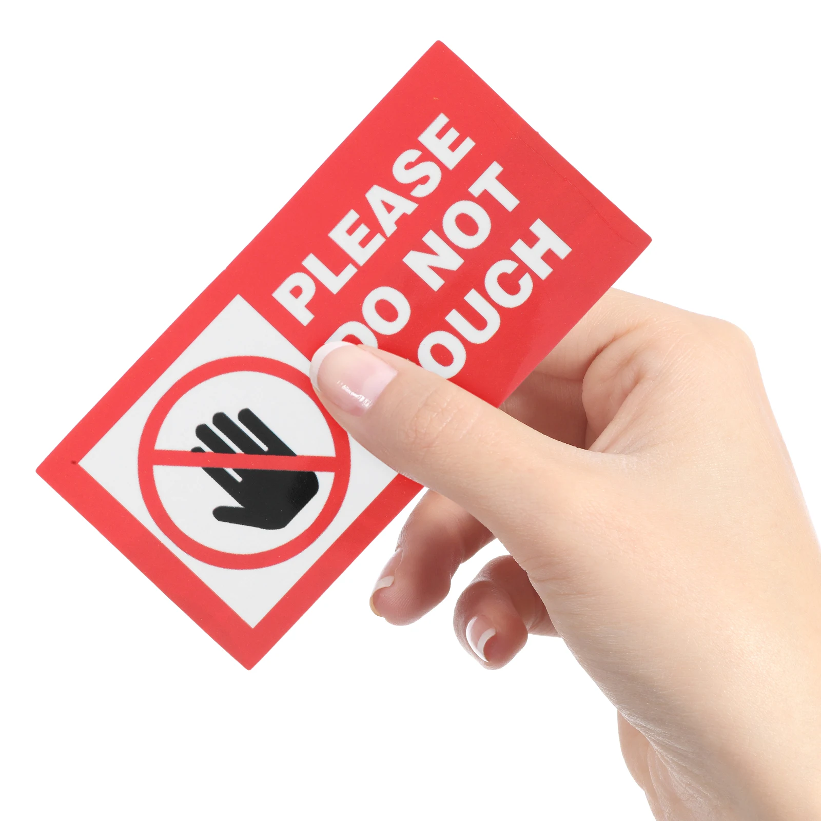 10pcs Do Not Touch Safety Stickers Adhesive Vinyl Warning Labels Caution Signs For Doors Machines Workplace Weather