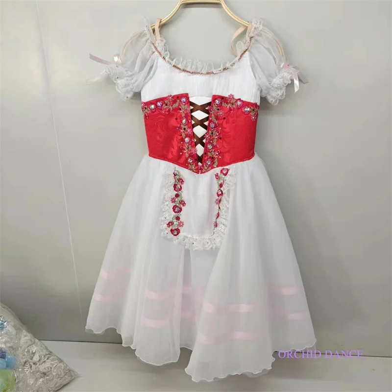 Professional High Quality Kids Girls Adult Musical Stage Performance Wear Tencel Long Romantic Tutu with hooks and eyes