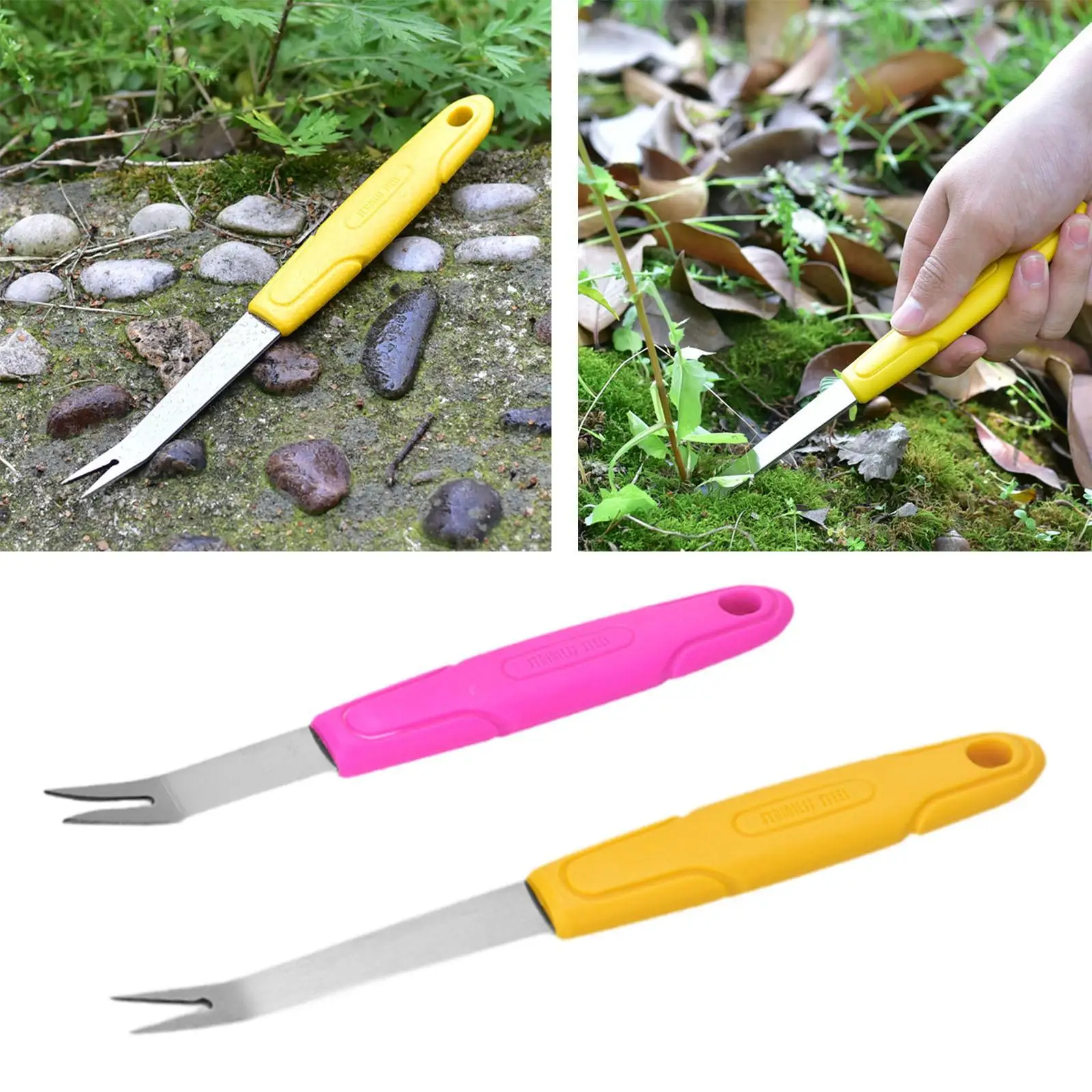 

Garden Weeder Weeds Puller Metal for Lawn Yard Labor Saving Sturdy Weeds Remover Weeding Fork for Transplant for Homeowners