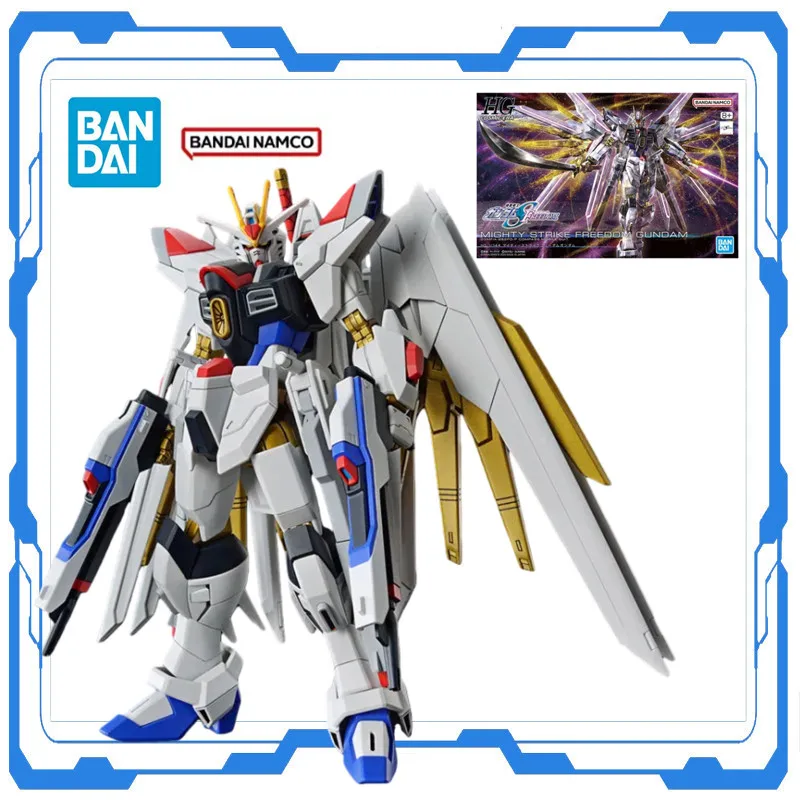 

Bandai HG 1/144 Mighty Strike Freedom Gundam Genuine Assembly Model Kit Movable Action Figure Collectible Robot Toys Gifts