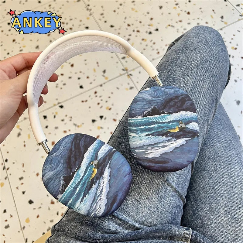 for AirPods Max Case Cute Bear Earbuds Soft AirPodsMax Protective Headphone Cover Headset Skin with Hook