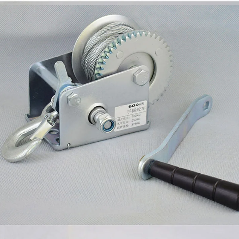 600 Lb-3000 lb Drahtseil Hebe winde Haushalt manuelle Hand hebe winde selbstsicher nde Traktion maschine mit Stahldraht seil