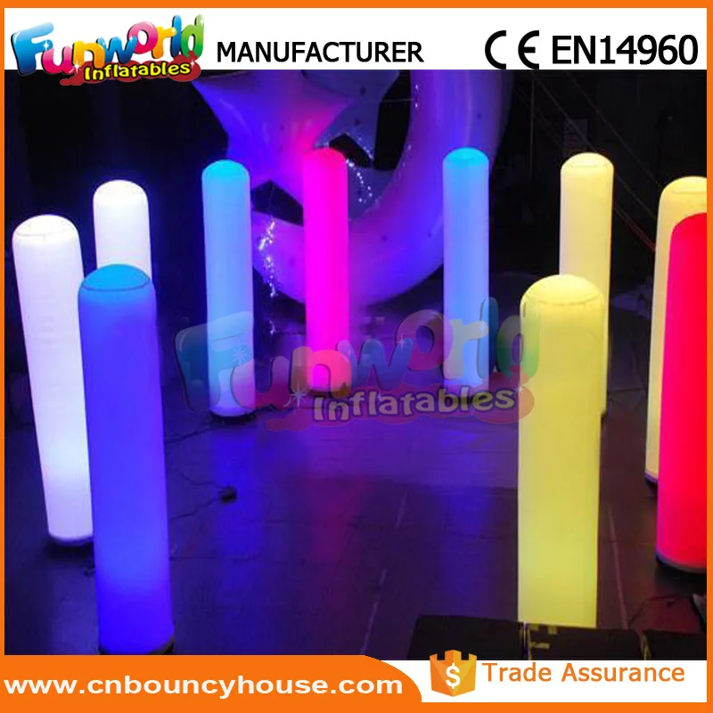 Party Decoration Inflatable Wedding Lighting Inflatable LED Pillar for Advertising