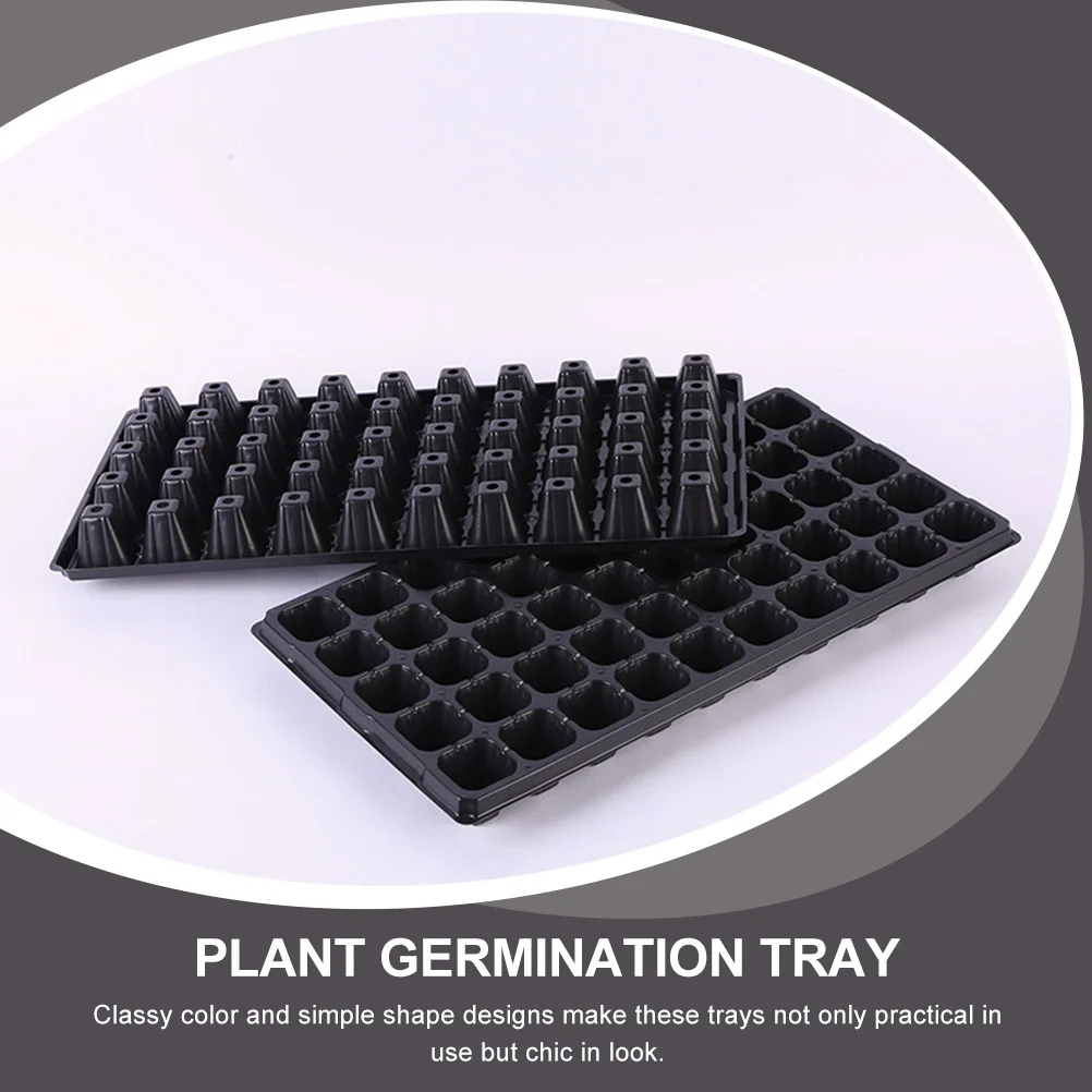 6Pcs Plant Germination Tray Multi-Hole Plastic Nursery Starter Tray Flower Vegetable Seedling Growing Propagation Kit